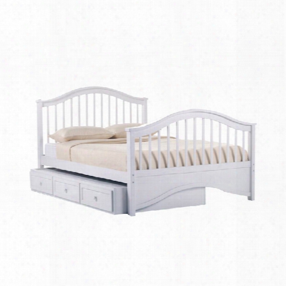 Ne Kids School House Jordan Full Slat Bed With Trundle In White