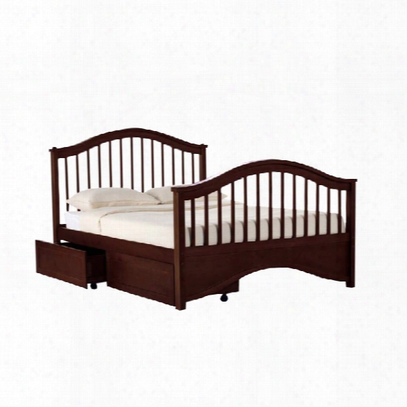 Ne Kids School House Jordan Full Storage Slat Bed In Cherry