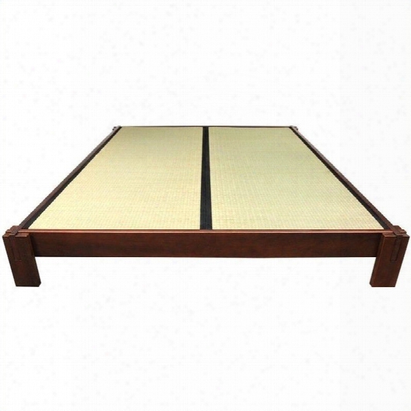 Oriental Furniture Tatami Platform Bed In Walnut-twin