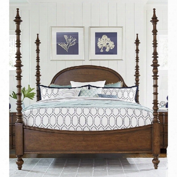 Paula Deen Home Dogwood California King Poster Bed In Low Tide