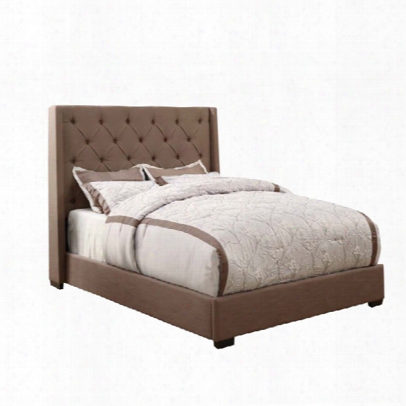 Pulaski Shelter Linen Upholstered King Bed In Taupe Brown