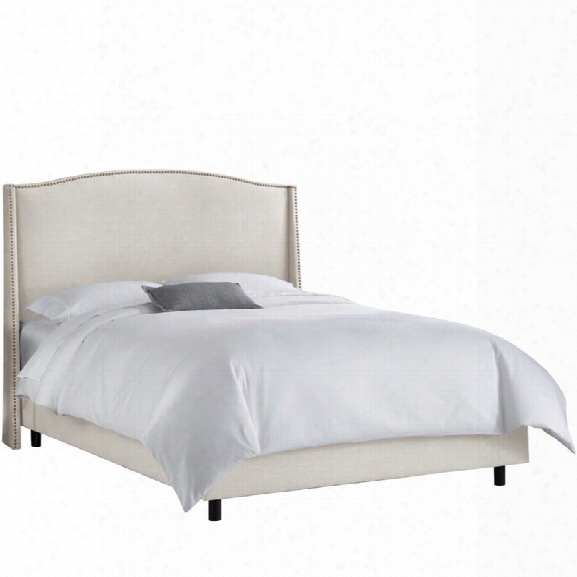Skyline Furniture Upholstered California King Bed In Linen Talc
