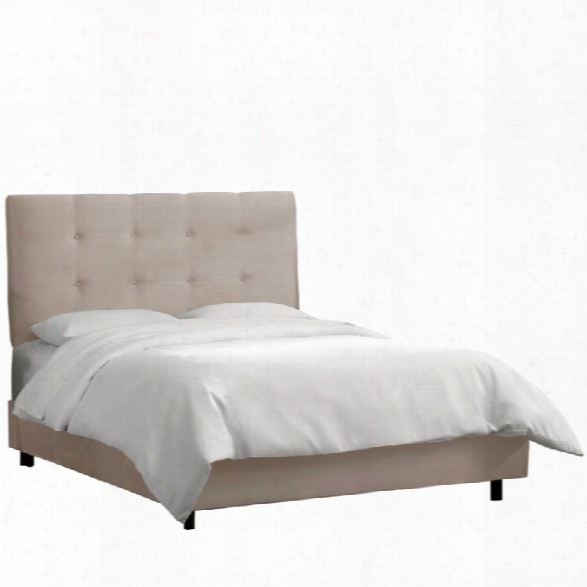 Skyline Furniture Upholstered California King Panel Bed In Platinum