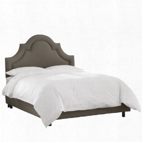 Skyline Furniture Upholstered California King Panel Bed In Twill Gray