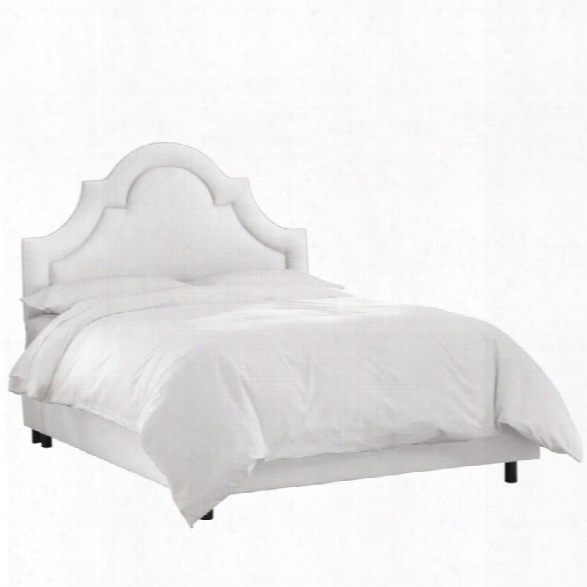 Skyline Furniture Upholstered California King Panel Bed In Twill White