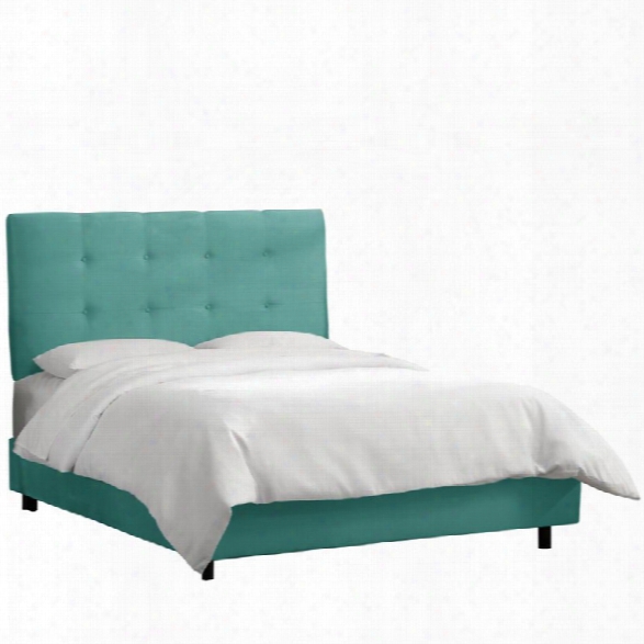 Skyline Furniture Upholstered California King Panel Bed In Tidepool