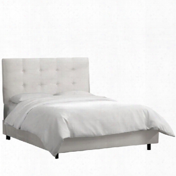 Skyline Furniture Upholstered California King  Panel Bed In White