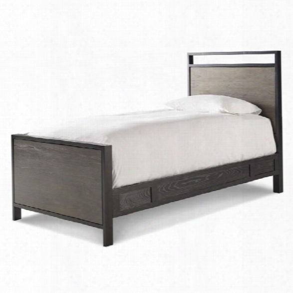 Smartstuff Myroom Twin Panel Bed In Black And Brown