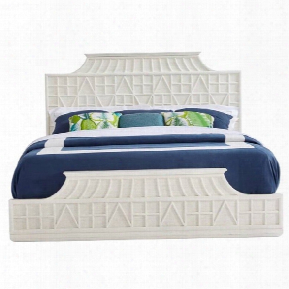 Stanley Havana Crossing Amistad King Fretwork Bed In Finca White