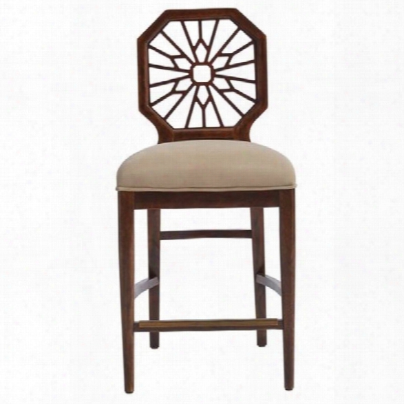 Stanley Havana Crossing Lasa Counter Stool In Colonial Mahogany