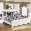 Ashley Bostwick Shoals Wood King Panel Bed in White