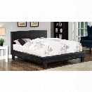 Furniture of America Nicole King Faux Leather Platform Bed in Black