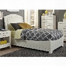 Liberty Furniture Avalon II Full Faux Leather Panel Bed in White