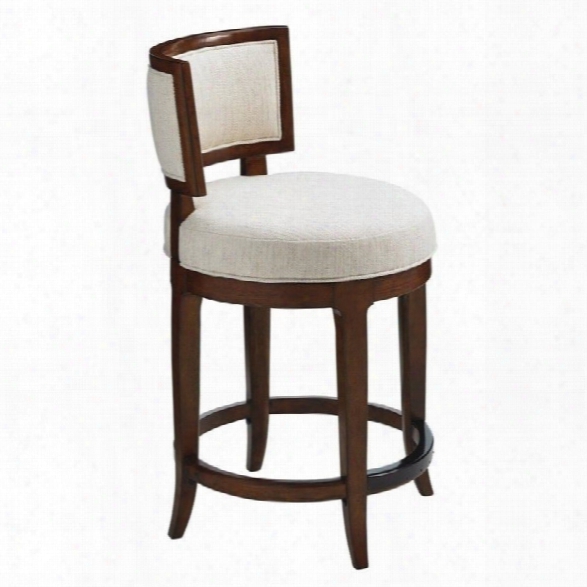 Tommy Bahama Island Fusion Macau 36 Swivel Counter Stool In Ivory