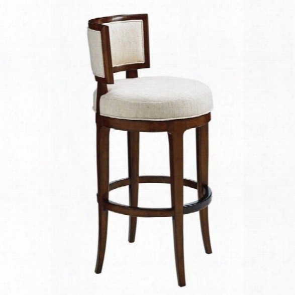 Tommy Bahama Island Fusion Macau 42 Swivel Bar Stool In Ivory