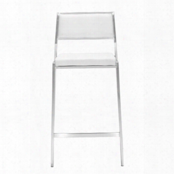 Zuo Dolemite 26 Modern Counter Stool In White (set Of 2)