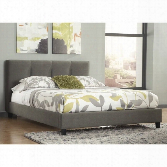 Ashley Masterson Tufted Upholstered California King Panel Bed In Gray