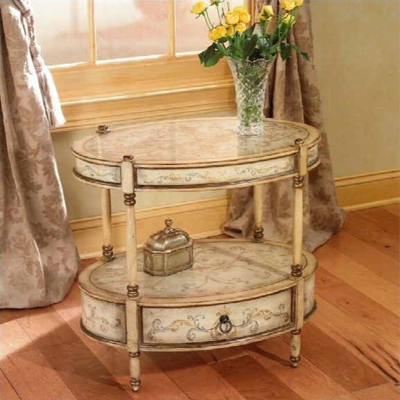 Butler Specialty Artists' Originals Oval Accent Table In Tuscan Cream