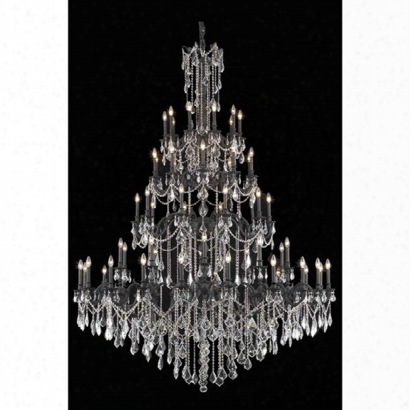 Elegant Lighting Rosalia 72 60 Light El Ements Crystal Chandelier