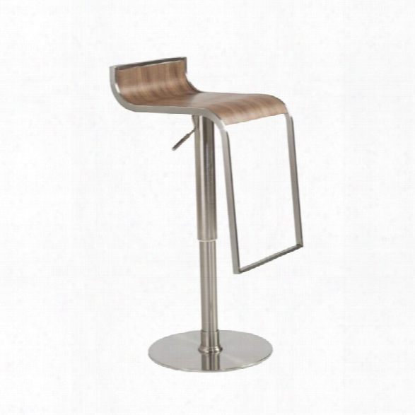 Eurostyle Forest 20.1 Adjustable Swivel Bar Stool In Walnut