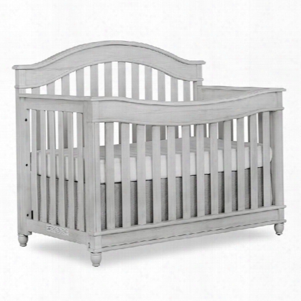 Evolur Hampton 5-in-1 Lifestyle Convertible Crib In Antique Mist