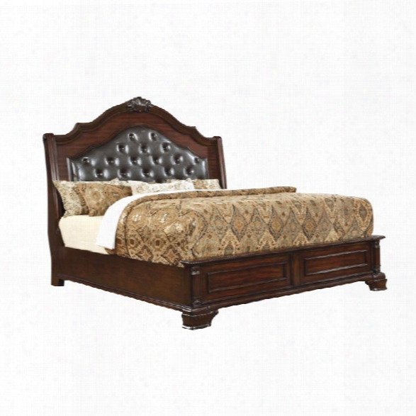 Furniture Of America Darnell King Bed In Brown Cherry