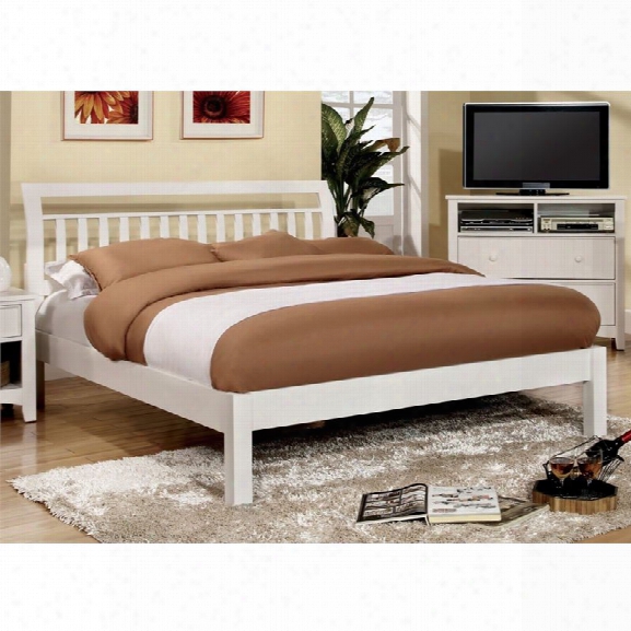 Furniture Of America Elena King Platform Bed In White