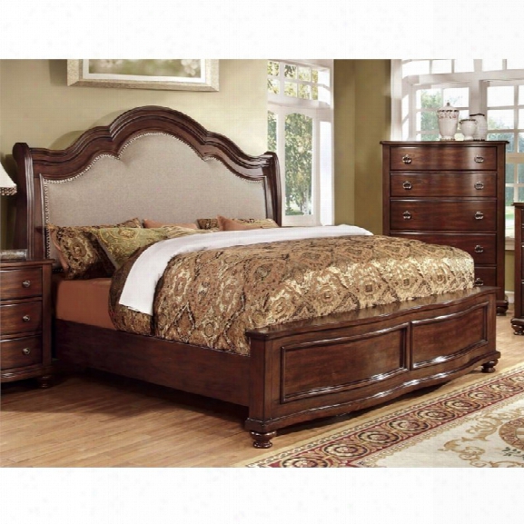 Furniture Of America Marcella King Upholstered Panel Bed