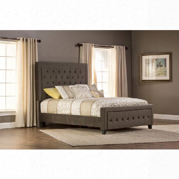 Hillsdale Kaylie Upholstered King California King Panel Bed In Pewter