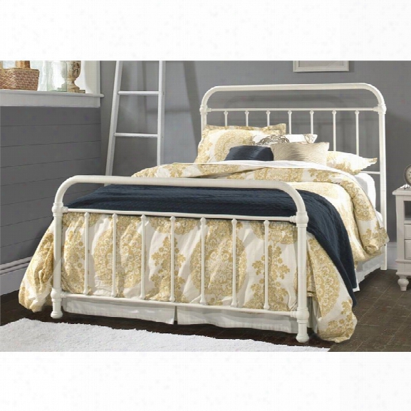 Hillsdale Kirkland Twin Metal Spindle Panel Bed In White