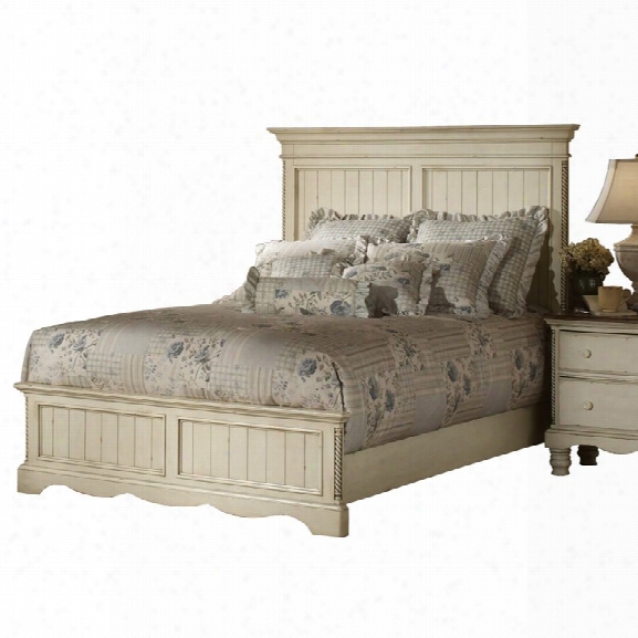 Hillsdale Wilshire Panel Bed In Antique White-queen