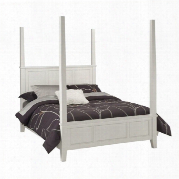 Home Styles Naples Poster Bed In White-queen