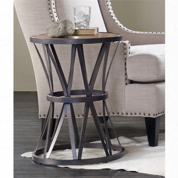 Hooker Furniture Chadwick Round End Table In Brown
