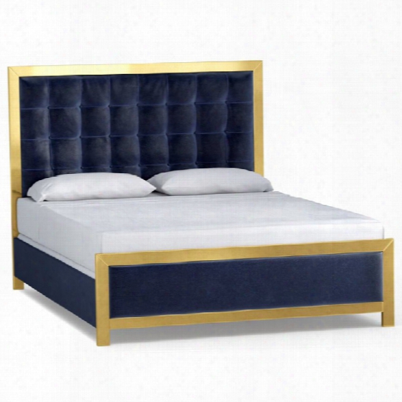 Hooker Furniture Cynthia Rowley Balthazar Upholstered King Bed In Blue