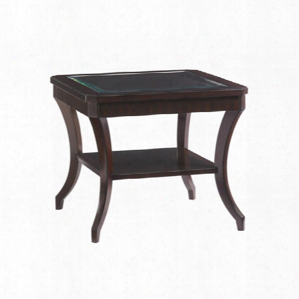 Lexington Kensington Place Hillcrest Glass Top Close Table In Brown