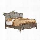 Furniture of America Calandra California King Tufted Panel Bed in Gold