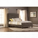 Hillsdale Kaylie Upholstered King California King Panel Bed in Pewter