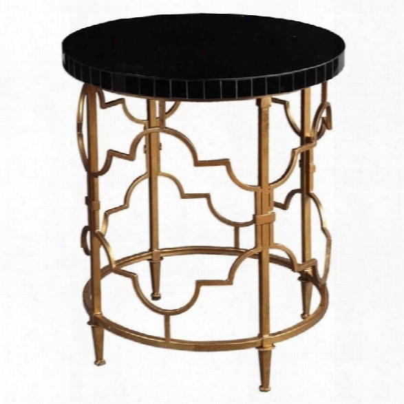 Uttermost Mosi Gold Black Accent Table