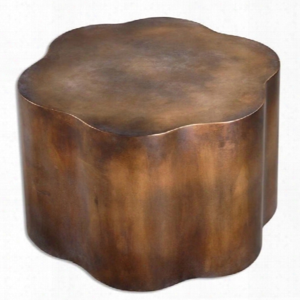 Uttermost Sameya Oxidized Copper Accent Table