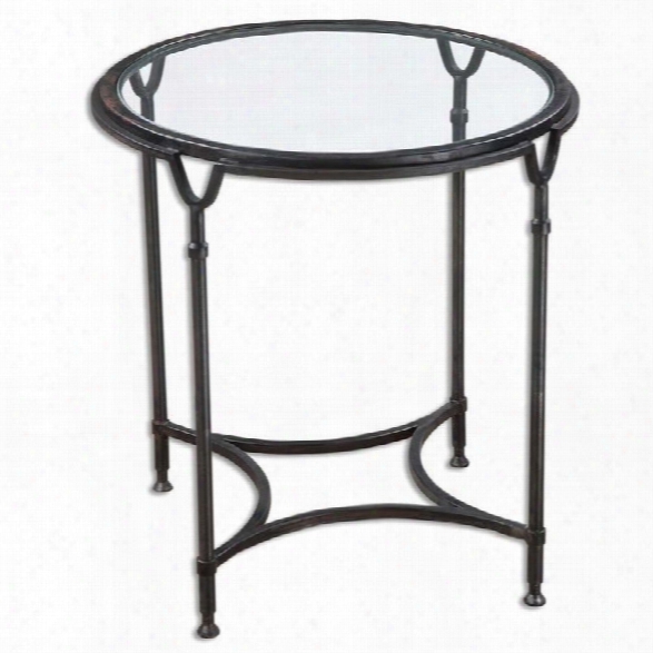 Uttermost Samson Glass Side Table