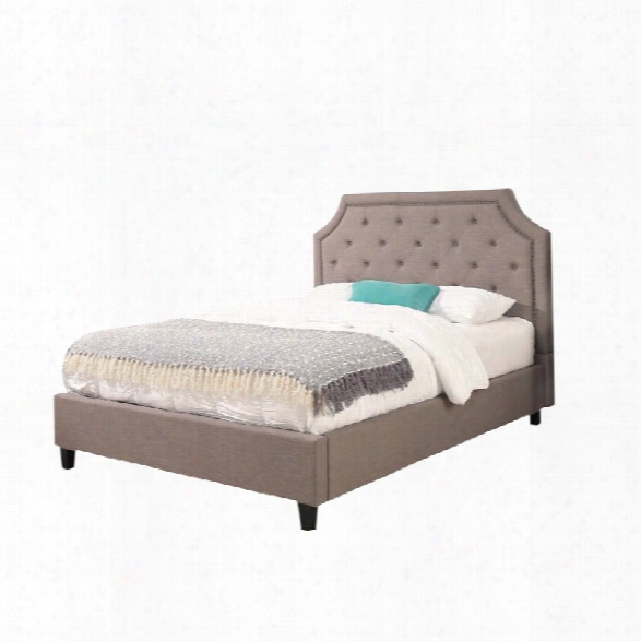 Abbyson Living Bilton Upholstered Full Platform Bed In Gray