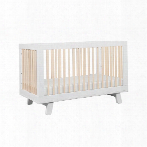 Babyletto Hudson 3-in-1 Convertible Crib In White And Washed Natural