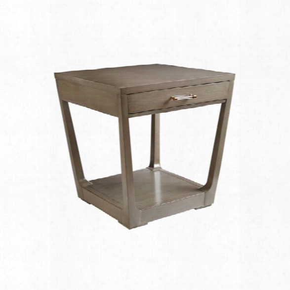 Coastal Living Oasis-meridian Square Lamp Table In Grey Birch