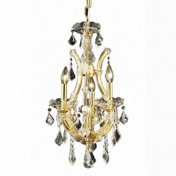 Elegant Lighting Maria Theresa 4 Light Spectra Crystal Chandelier