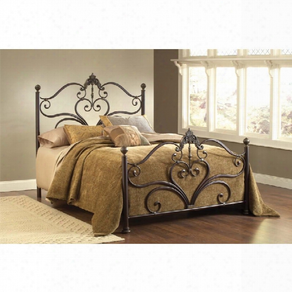 Hillsdale Newton King Poster Bed In Antique Brown