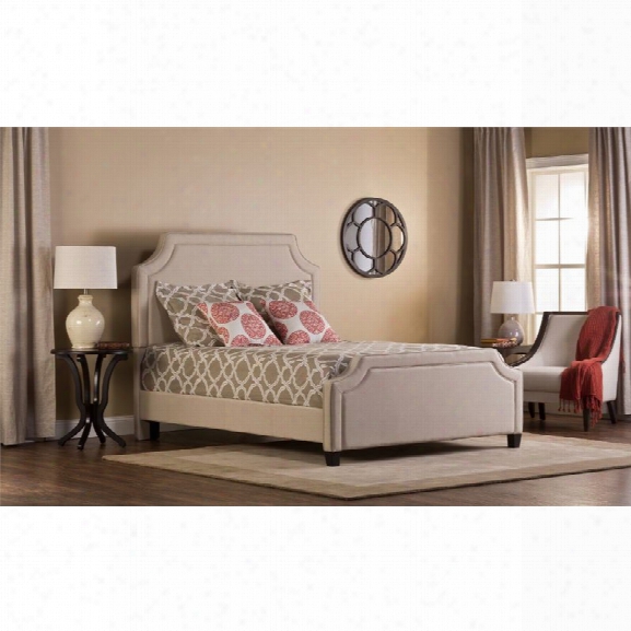 Hillsdale Parker Upholstered King Panel Bed In Stone