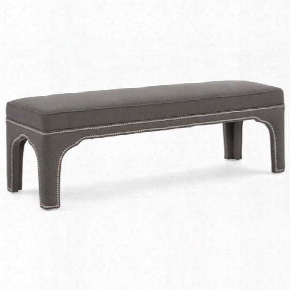 Hooker Furniture Deidra Fabric Bench Ottoman In Gray