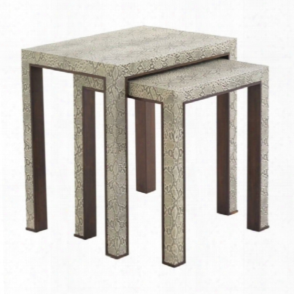 Lexington Tower Place Adler 2 Piece Nesting Tables In Beige Gray