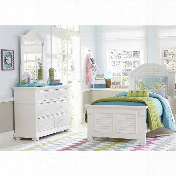 Liberty Furniture Summer House 3 Piece Full Panel Bedroom Set In White