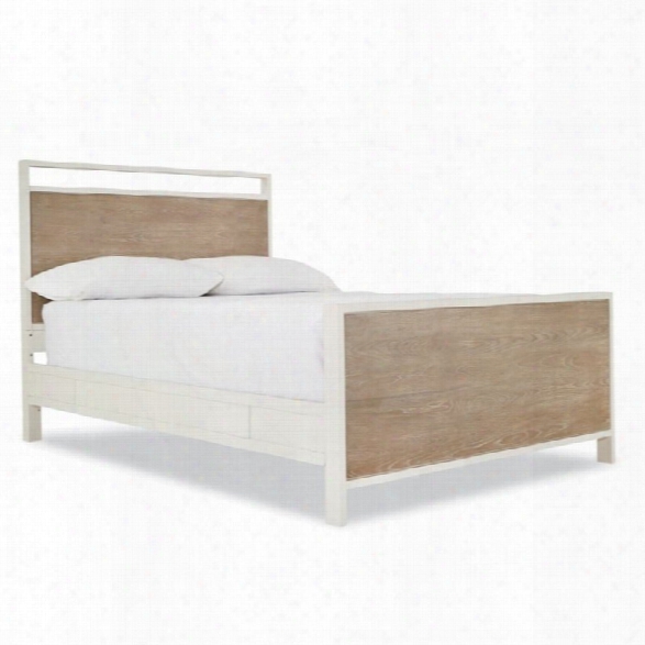 Maklaine Full Panel Bed In Parchment And Elm